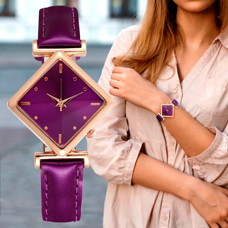 Luxury Brand Women's Watch Quartz Wristwatch Women Quartz Watches Ladies Clock Leather Watch Gift Reloj Mujer relojes de mujer - LKBA