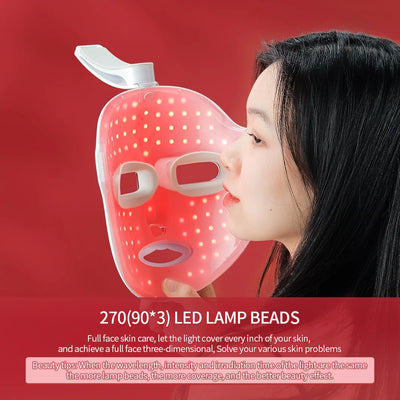 Wireless 7 Colors Face LED Mask Photon Facal Beauty Mask Skin Rejuvenation Anti Acne Repair Skin Tightening Anti Aging Skin Care - LKBA