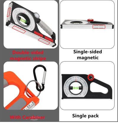 High Precision Angle Slope Measuring Instrument Magnetic Level Bubble Inclinometer Protractor Angle Finder Slope Scale Level - LKBA