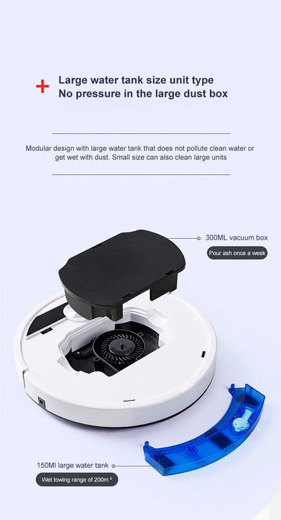 2024 NEW 2800PA 3-in-1 RS800 With Remote Control & APP Super Quiet Smart Robot Vacuum Cleaner Wet & dry Mopping Floor Home Appliance - LKBA