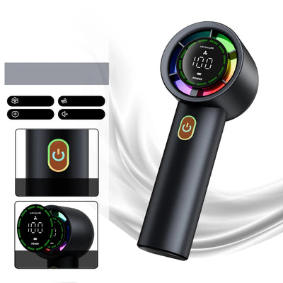Handheld Fan 6 Speed 3000mAh Battery Personal Digital Display USB Rechargeable for Travel Outdoor School Gift Idea - LKBA