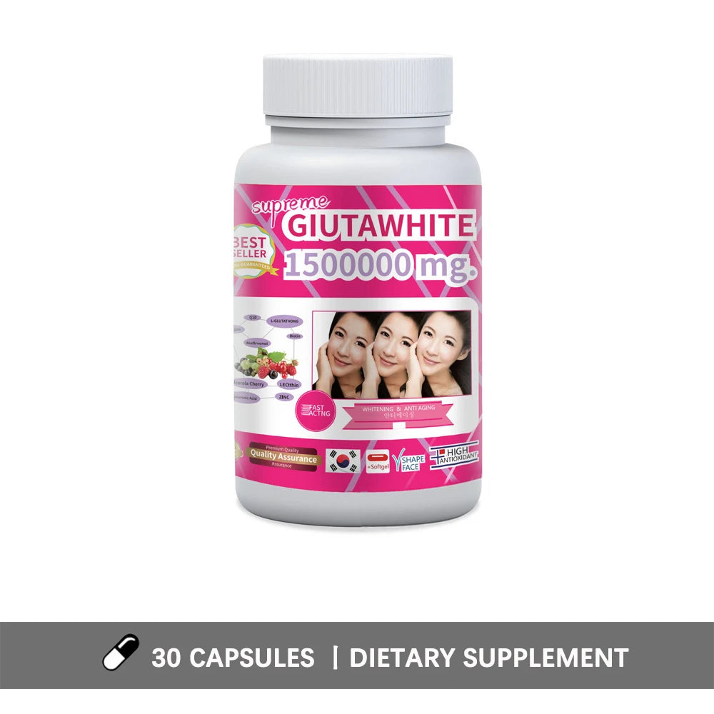 1500000MG Glutathione Skin Whitening Supplement Anti-Aging, UV Protection, Even Skin Tone & Scar - LKBA