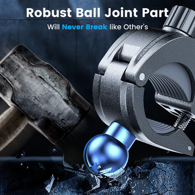 Joyroom 360° View Bike Phone Holder Motorcycle Phone Stand for 4.7-7 inch Mobile Phone Holder Shockproof Bracket GPS Clip - LKBA