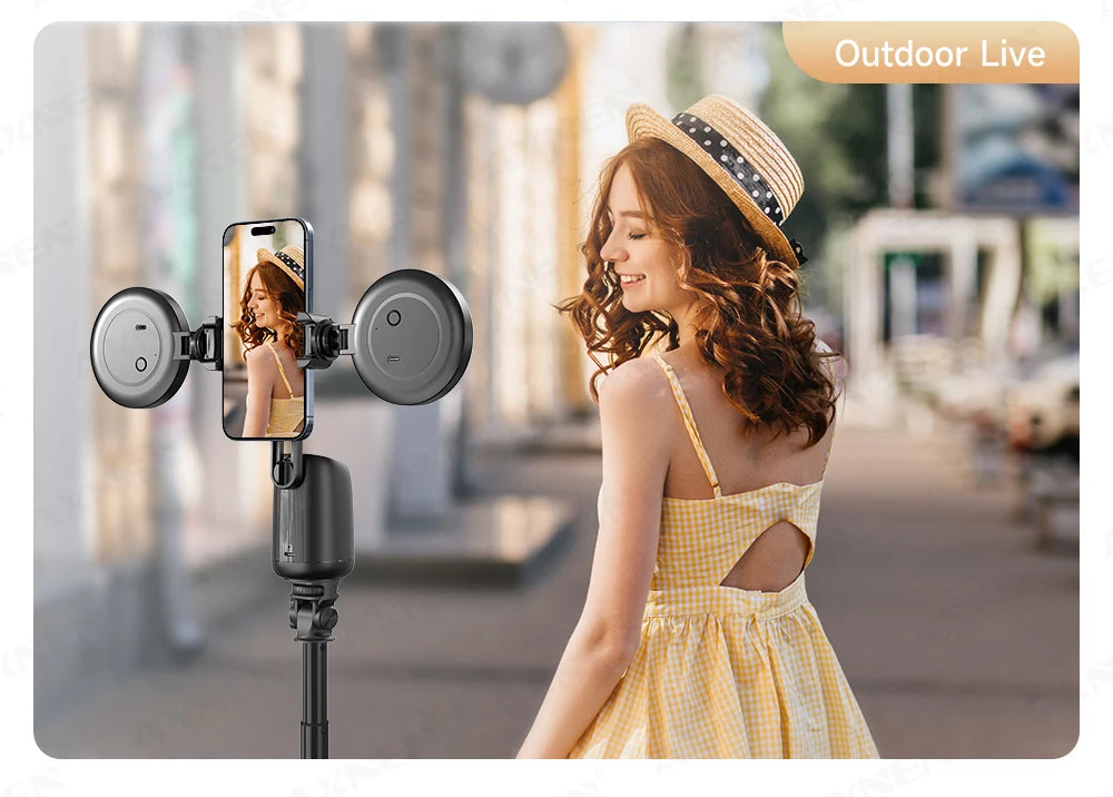 360°Rotating P05 AI Face Tracking Desktop Gimbal Stabilizer Intelligent Follow Shoot Gesture Control - LKBA