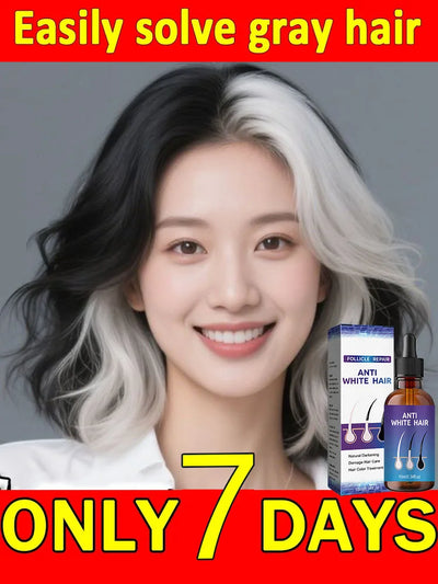 24 NEW White To Black Gray White Hair Serum Natural Color Repair Nourish Essence Anti-gray Care for Men Women - LKBA