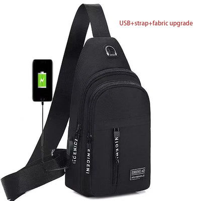 Travel Men's Handbags Multifunctional USB Chest Bag Designer Messenger Crossbody Bags Water-Proof Shoulder Bag Sports Back Pack - LKBA