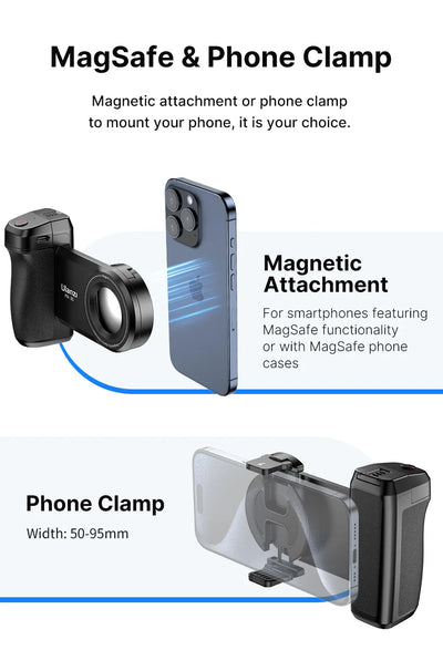 Ulanzi MA35 MagSafe Smartphone Camera Shutter Grip Bluetooth Selfie Handle As Camera Photo Stabilizer Vertical Horizontal Shoot - LKBA