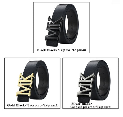 Men's Reversible PU Leather Dress Belt Rotated Black Buckle Belt Valentine's Day - LKBA