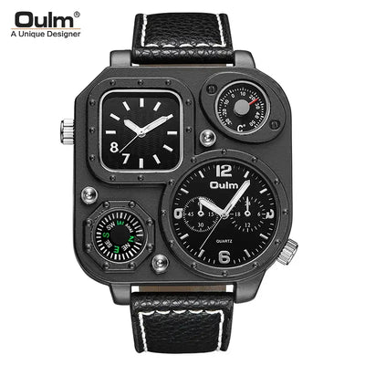Luxury Man Wristwatch Rectangle Waterproof Luminous Day Week Men Watch - LKBA