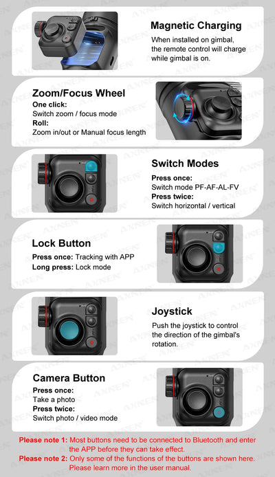 M02 Gimbal Smartphone Stabilizer 3-Axis Anti-shake Video Record Handheld Selfie Gimbals - LKBA