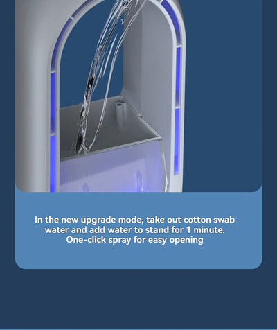 Mini Air Cooler Humidification Cooling USB Silent Timed Air Conditioning Fan Colorful Lights Night Light Led Screen 6 Wind Speed - LKBA