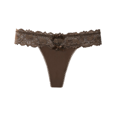 Sexy G-String Trousers Ladies Lace Floral Bikini Underpants Low-Rise Mesh Hollow Underwear Thong Panties Lingerie - LKBA