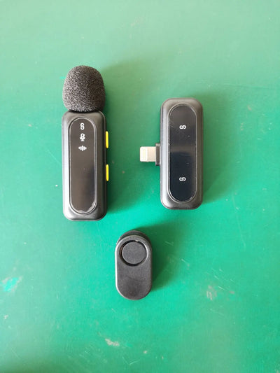Professional Wireless Lavalier Microphone System with Intelligent Noise Cancellation for Vlog, Interviews - LKBA