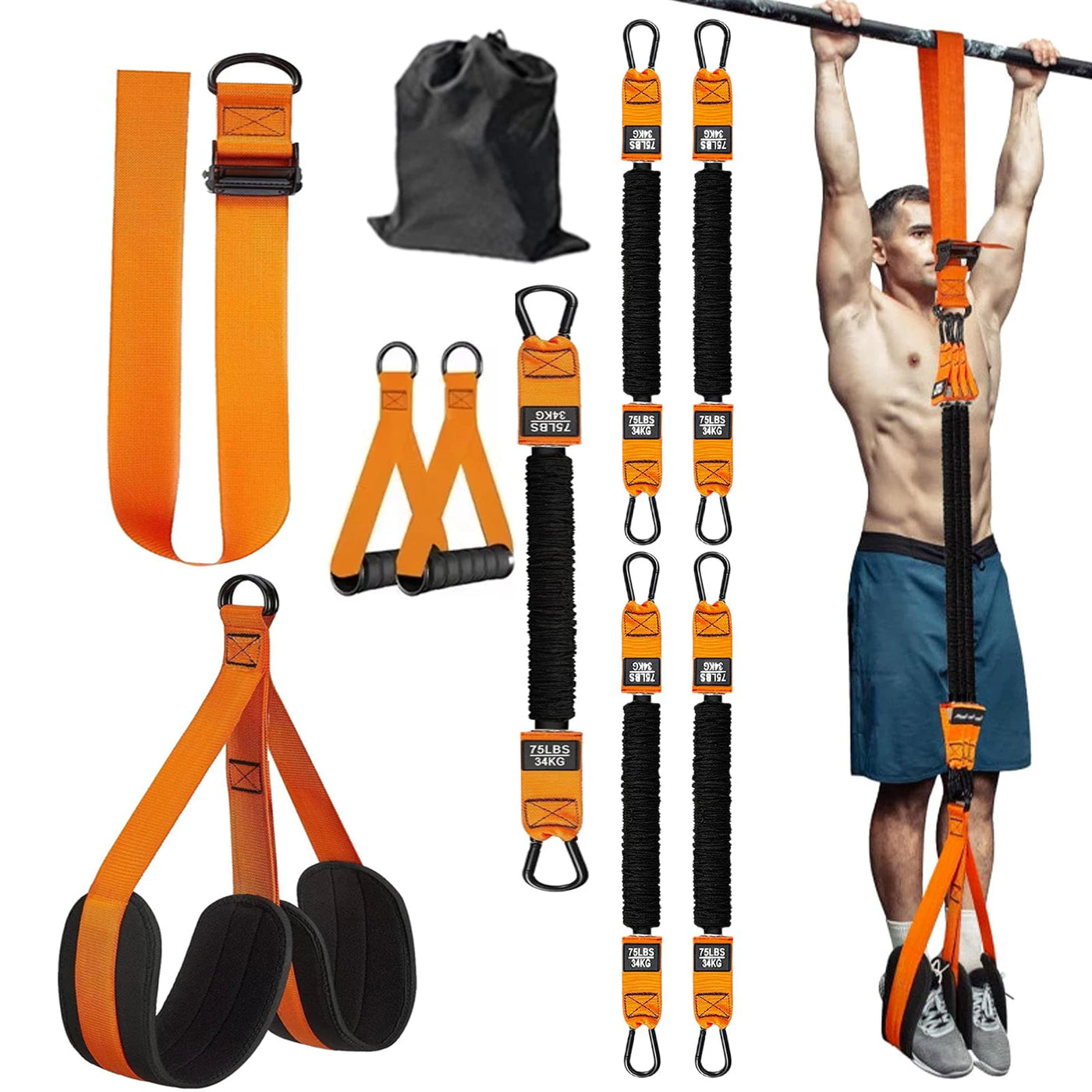Pull Up Assistance Bands, Heavy Duty Resistance Band for Pull Up,Knee Rest, Bands for Pull Up Assist for Strength Training - LKBA