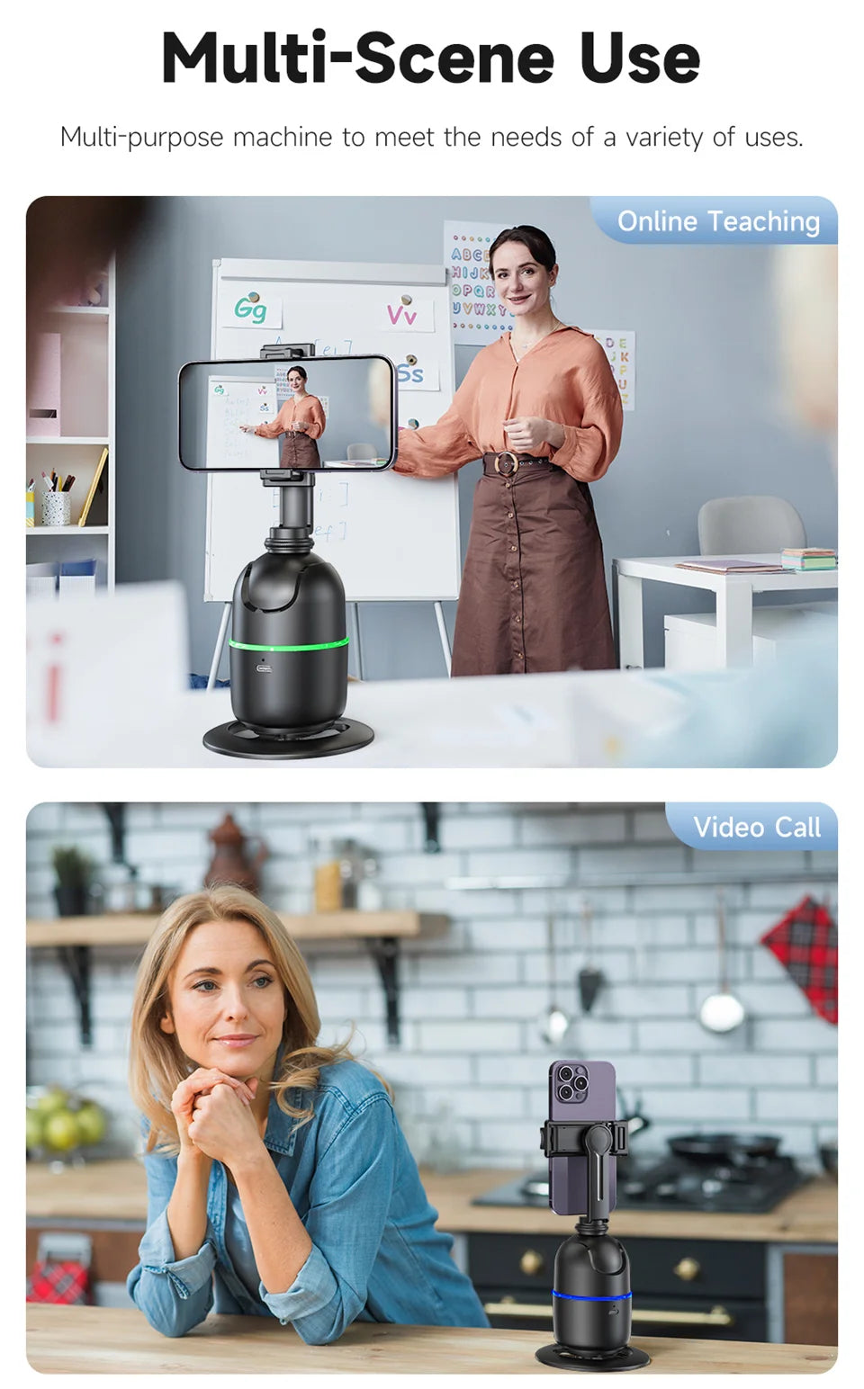 Multifunctional selfie stick with light - LKBA