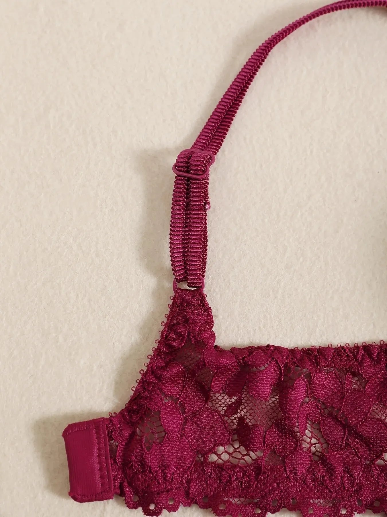 1 Set Elegant Lace Embroidery Breathable Fabric Lingerie Set Push-Up Bra Drop Waist Sheer Panty - Ultimate Valentine's Day - LKBA