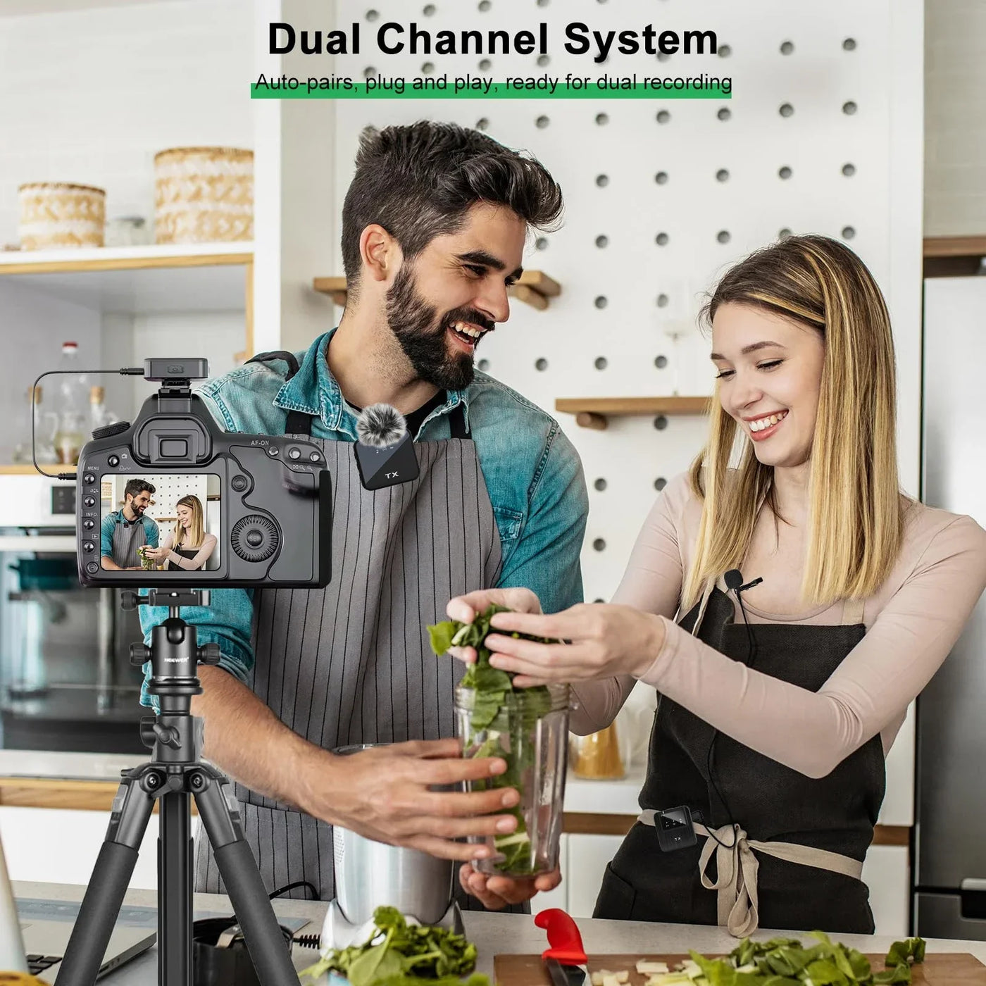 3 in 1 Microphone for iPhone/Android, Wireless, for Record Interview - LKBA