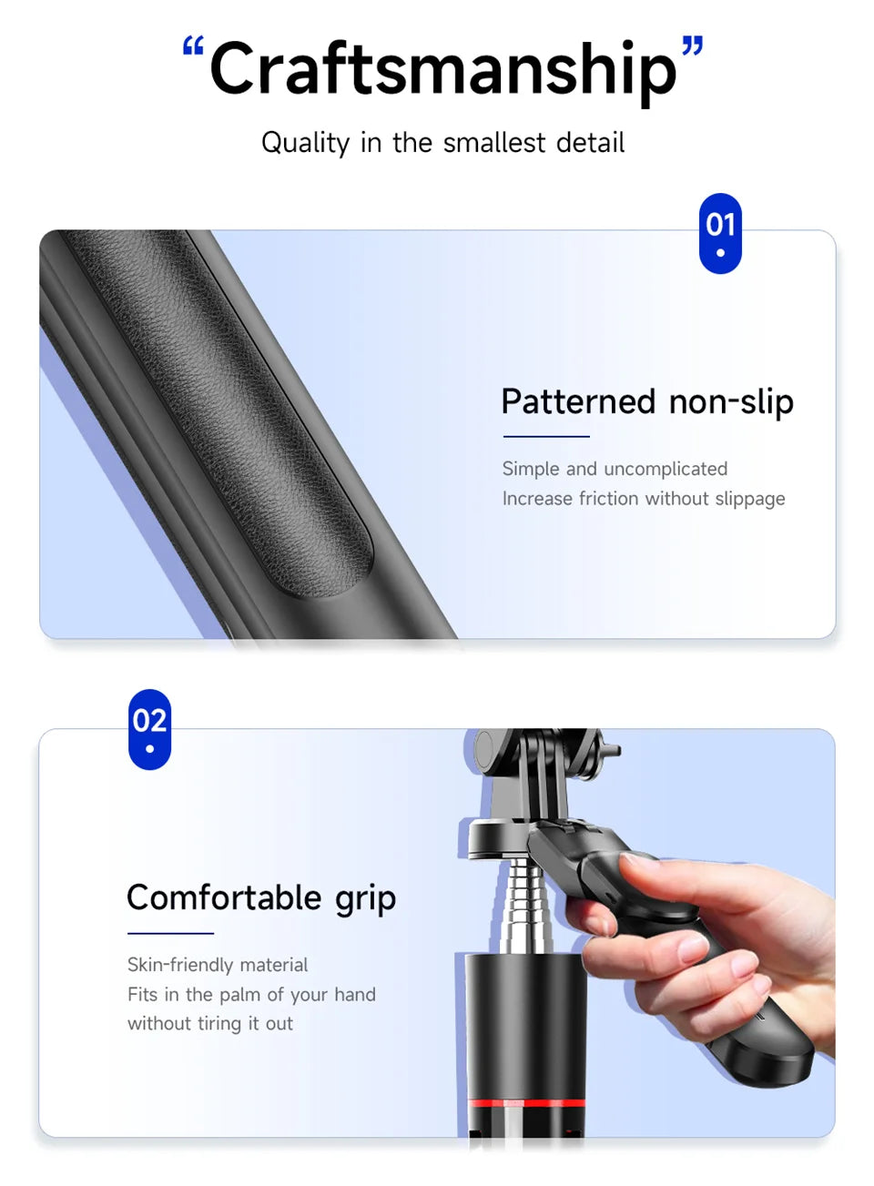 Selfie Stick Tripod with 1708mm Long Monopod Fill Light, Bluetooth Remote, 360° Rotation - LKBA