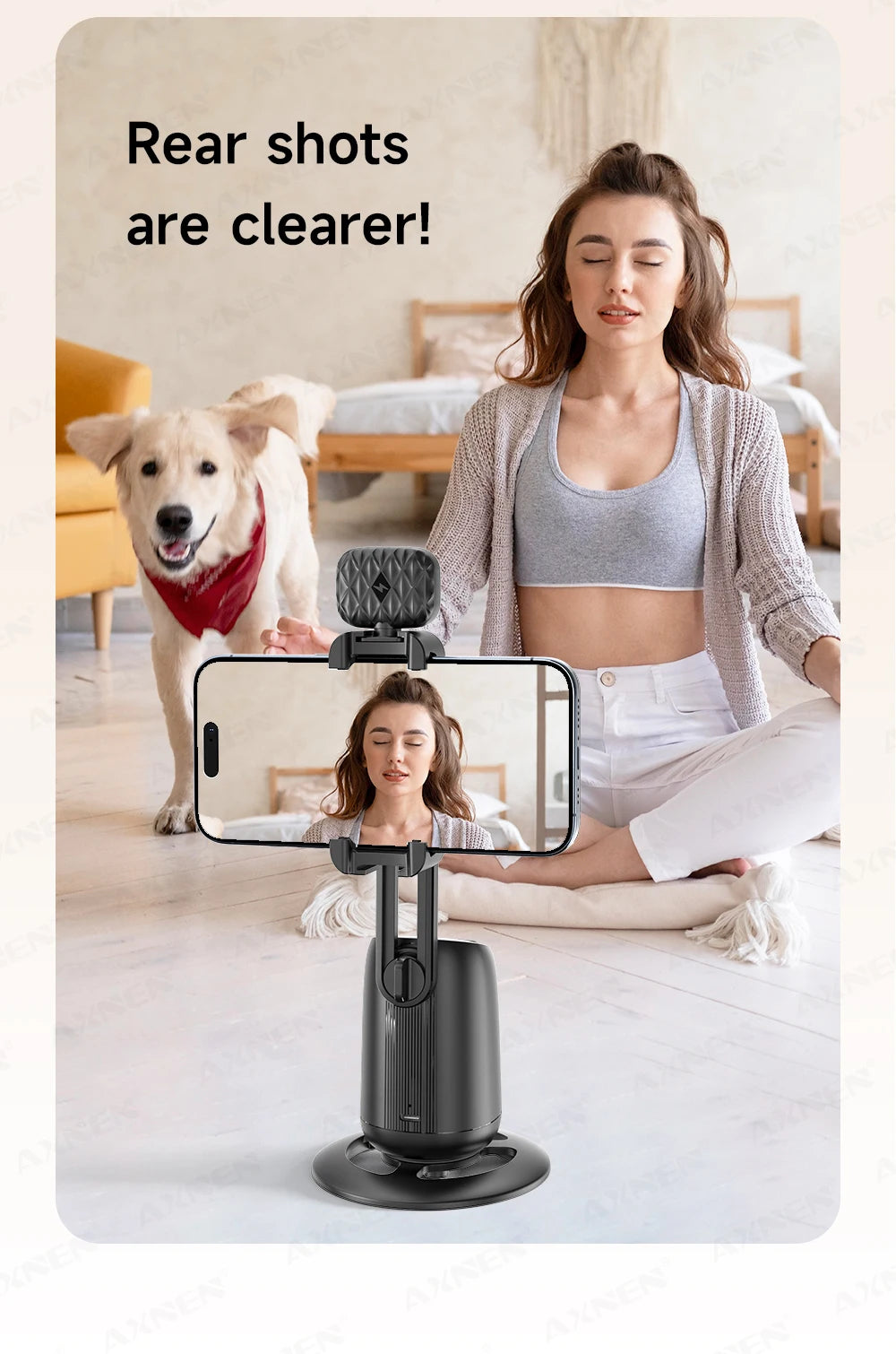 360°Rotating P05 AI Face Tracking Desktop Gimbal Stabilizer Intelligent Follow Shoot Gesture Control - LKBA