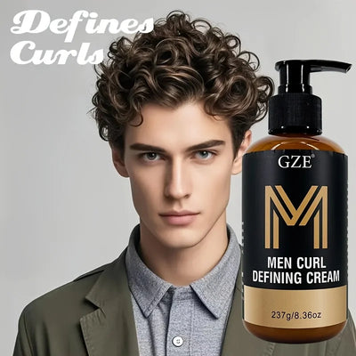 GZE Men Curl Defining Cream - Defined Bouncy Cue Curls Waves- Enhances Curl Definition and Hydrates Hair Frizz rls and Frizz - LKBA