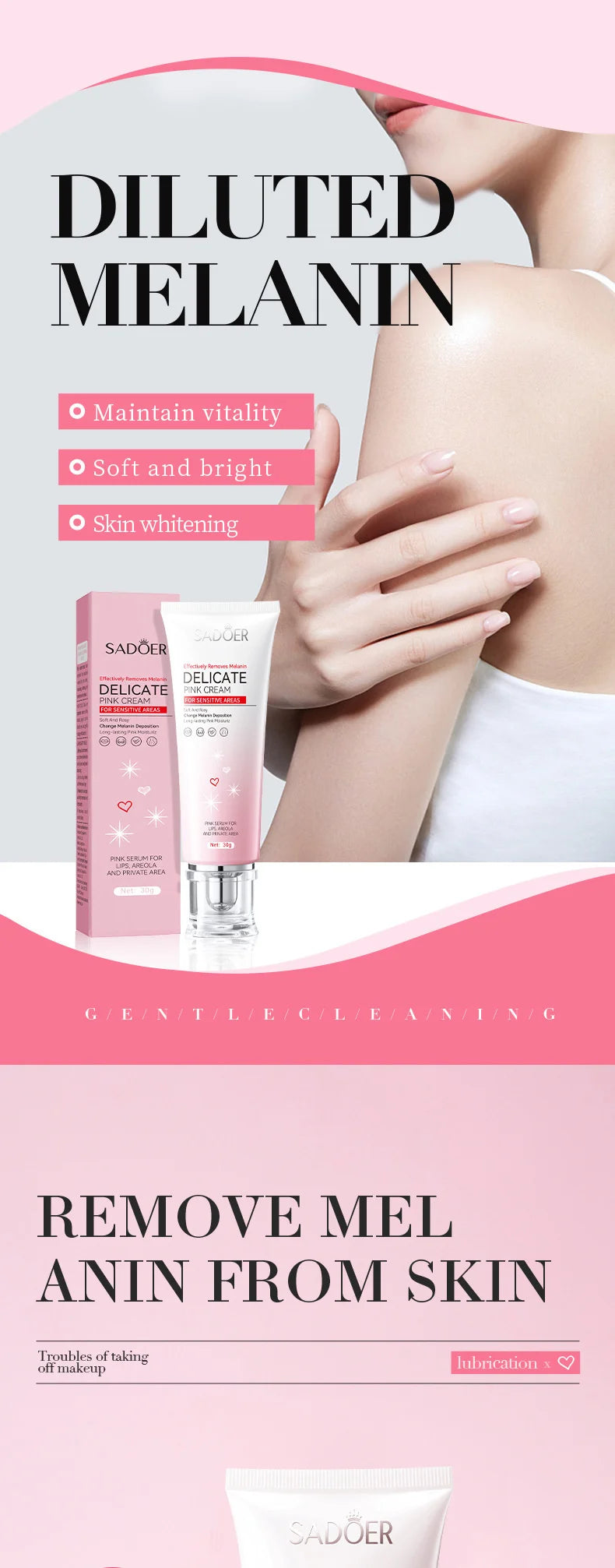 Fast Lightening Pink Lip Bleaching For Dark Lips Remove Melanin Lip Balm Sexy Rose Magic Lip Oil Whitening Moisturizing Makeup - LKBA