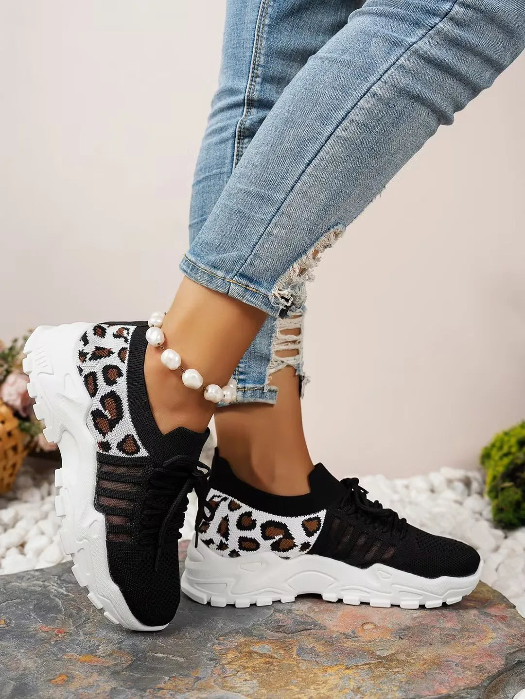 shoes woman 2025 [Leopard print sneakers] lightweight and breathable women's casual sneakers.women's shoes sale shoes - LKBA