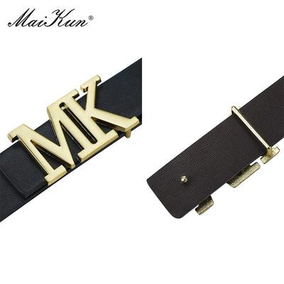 Men's Reversible PU Leather Dress Belt Rotated Black Buckle Belt Valentine's Day - LKBA