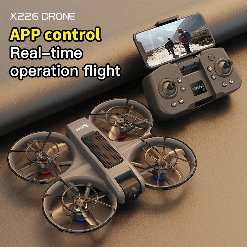 New X226 Mini RC Drone with Professional 8K HD Dual Camera 6Axis Headless Mode 360 Fly Remote Quadcopter - LKBA