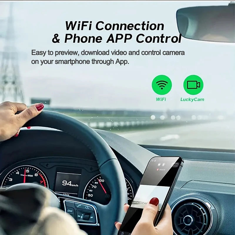 Dash Cam for Cars WIFI APP Car DVR 2/3lens Front Camera Video Recorder Rear View Camera for Vehicle Black Box Car Assecories - LKBA