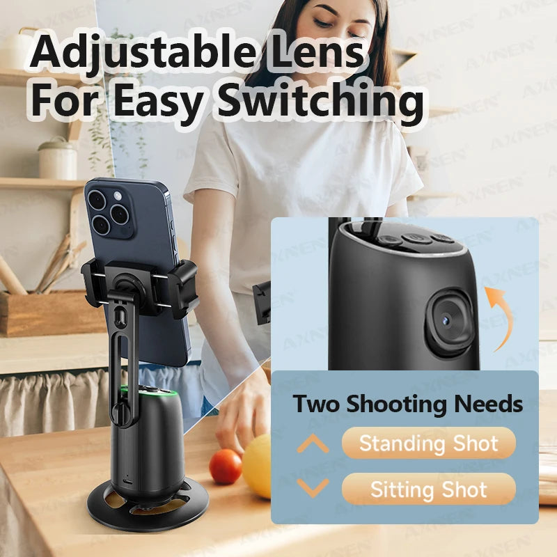 360°Rotating P05 AI Face Tracking Desktop Gimbal Stabilizer Intelligent Follow Shoot Gesture Control - LKBA