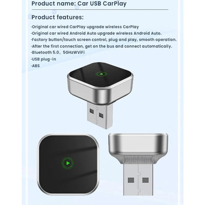 2-in-1 Wireless CarPlay Dongle Wired to Wireless Android Auto Adapter AI Smart Box Car Intelligent Systems For Car With CarPlay - LKBA