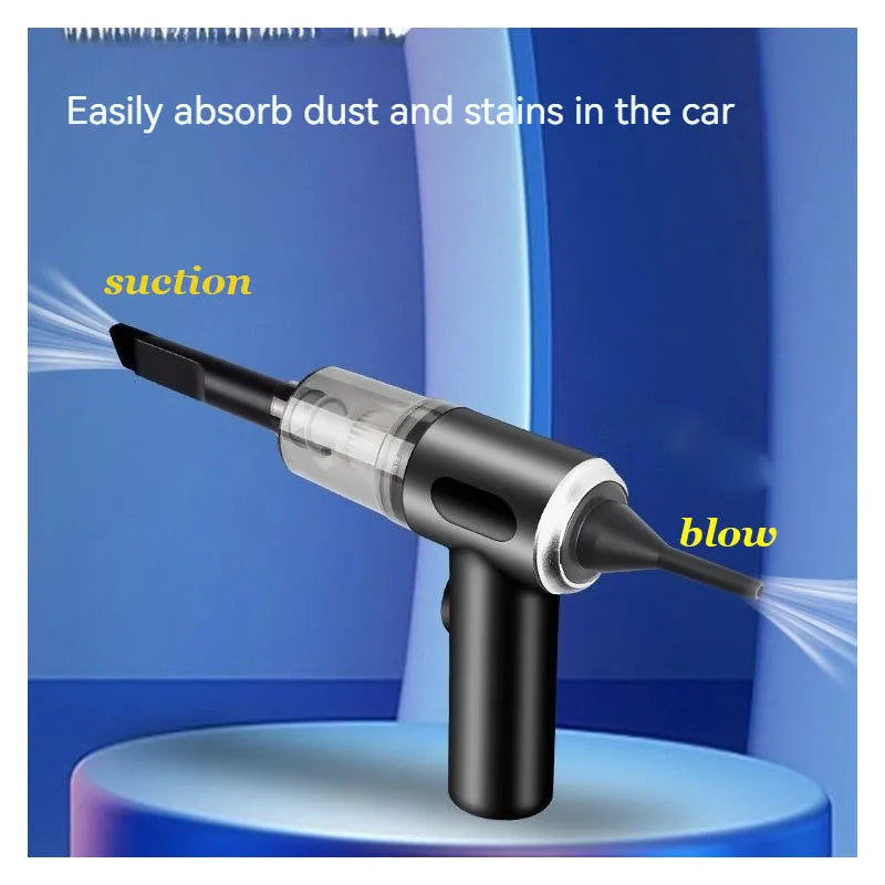 Car Vacuum Cleaner 120000PA Powerful Cleaning Machine Cars Cleaner Mini Wireless Portable Hand held Cleaner for Home Appliance - LKBA