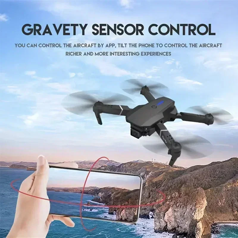 2025 E88Pro RC Drone 4K Professional With 1080P Wide Angle HD Camera Foldable Helicopter WIFI FPV Height Hold - LKBA