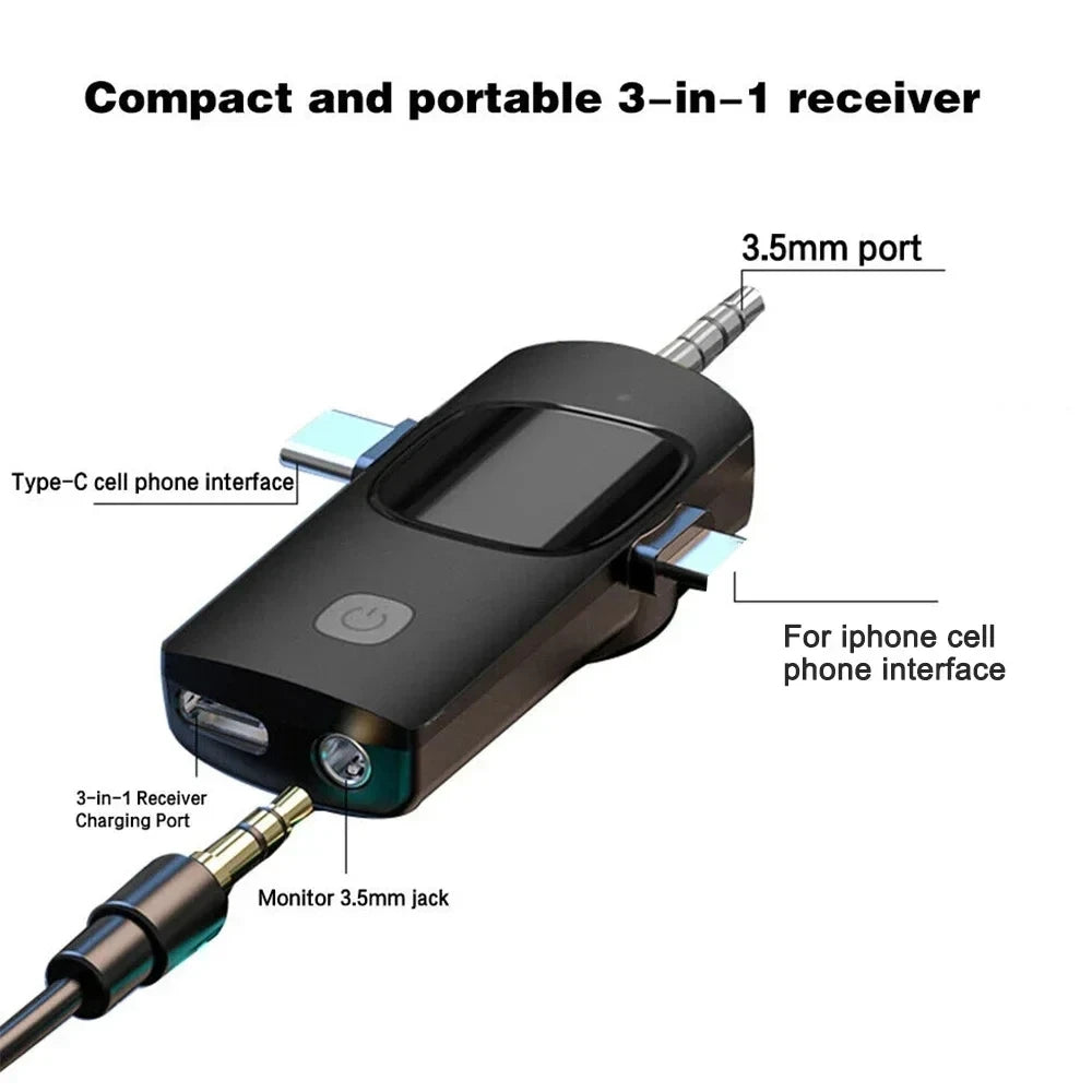 Lavalier Professional Dual Wireless Lapel Microphone Mic For iPhone Android Phone Mobile Cell PC Tie Buttonhole Micro Microphon - LKBA