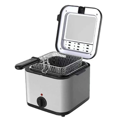 2.5L Electric Fryer Household Mini Electric Fryer 1000W Multiple Function Stainless Steel Fryer Kebab French Fries Machine - LKBA