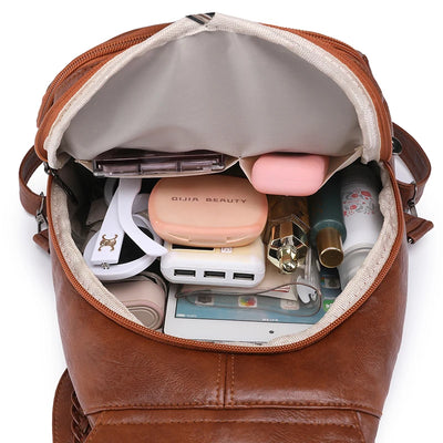 Soft leather shoulder bag for women 2025 new fashionable mini shopping backpack chest bag casual versatile diagonal cross bag - LKBA