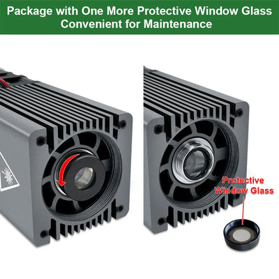 LASER TREE 4W 5W Optical Power Laser Head 450nm Blue Light TTL PWM Module For Laser Engraver Wood Cutting  DIY Woodworking Tools - LKBA