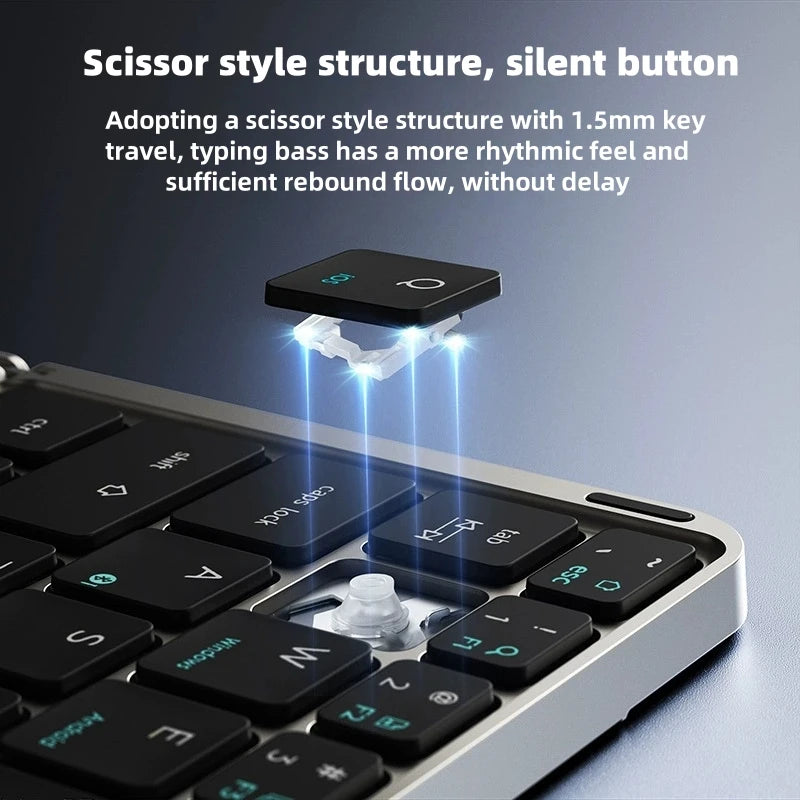 2-in-1 folding Bluetooth keyboard tablet laptop external touch keyboard leather case - LKBA