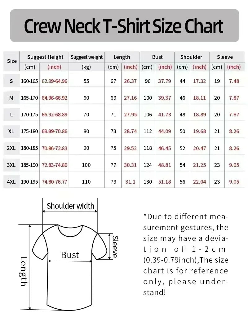 Men's Breathable Sporty Pattern Printed T-shirt Casual and Fashionable Short-sleeved Cotton T-shirt Summer Brand Streetwear Top - LKBA
