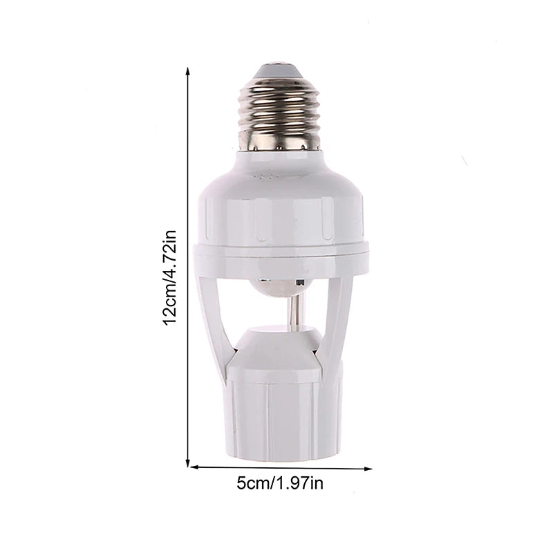 Smart E27 PIR Motion Sensor Light Switch 110V 220V Detector Base Lamp Holder Lux Time Delay Adjust Control Bulb Socket - LKBA