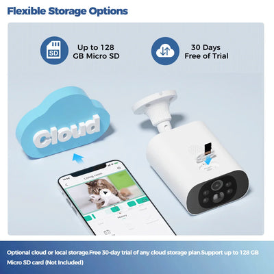 ALEVIO 2.5K Outdoor Solar Camera Wireless Cam WIFI Ultra Standby Time PIR Motion Light Color Night Vision AI Detect Battery Cam - LKBA