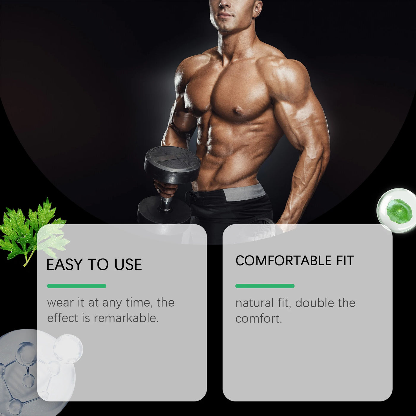 Man Gynecomastia Removal Patch Breast Reduction Tighten Anti Cellulite Strengthen Belly Muscle Body Fitness - LKBA