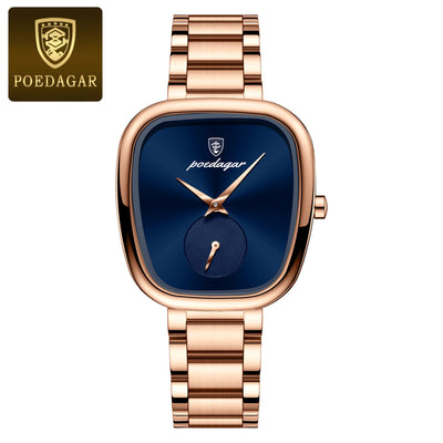 POEDAGAR Luxury Elegant Watch For Woman Waterproof Stainless Steel Quartz Women's Watches Simple High Quality Ladies Wristwatch - LKBA