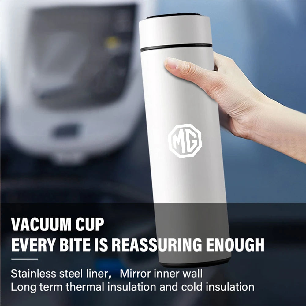 Car 500ml Smart Thermo Mug Drink Flask Temperature Display For MG ZS 5 7 6 Cyberster MG4 EV ES5 HS ONE GT GS MG3 EZS 3SW Scorpio - LKBA