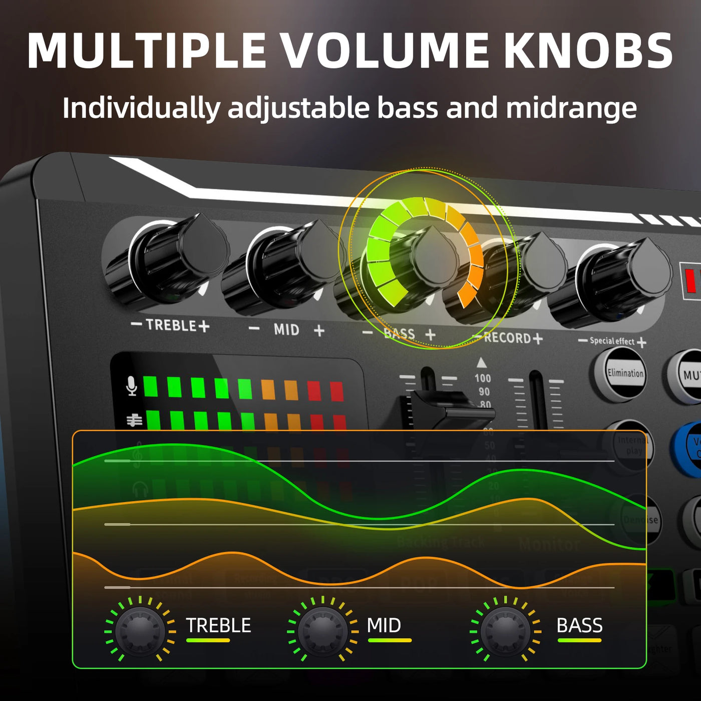 DJ Equipment Microphone Sound Card Console Studio Sound Card Kit - LKBA