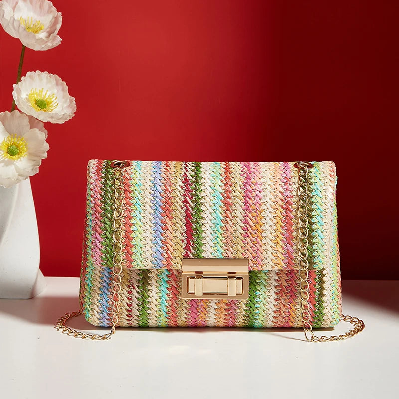 Crossbody Bag for Women Chain Strap Banquet Stylish Accessory Shoulder Bag for Day-to-Night Outfits - LKBA