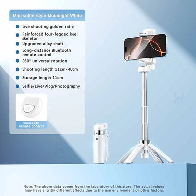 Super Mini Selfie Stick Portable Phone Holder Shooting Aid Versatile Integrated Design Bluetooth Remote - LKBA