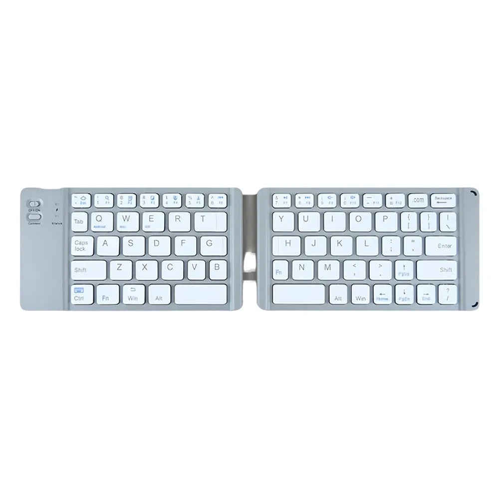 Bluetooth 5.1 Keyboard 3-Folding Mini Keyboard Rechargeable Foldable Keyboard with Touchpad - LKBA