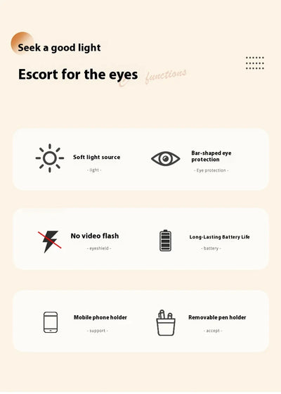 LED double-head desk lamp, 3-level dimmable touch night light, USB rechargeable, eye-protection, foldable bedside reading desk - LKBA