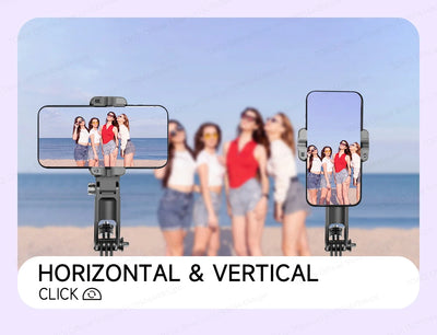 C22 AI Face Tracking Handheld Gimbal Stabilizer 360° Rotation Shoot Selfie Stick Tripod